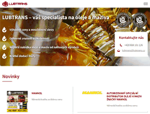 Tablet Screenshot of lubtrans.cz